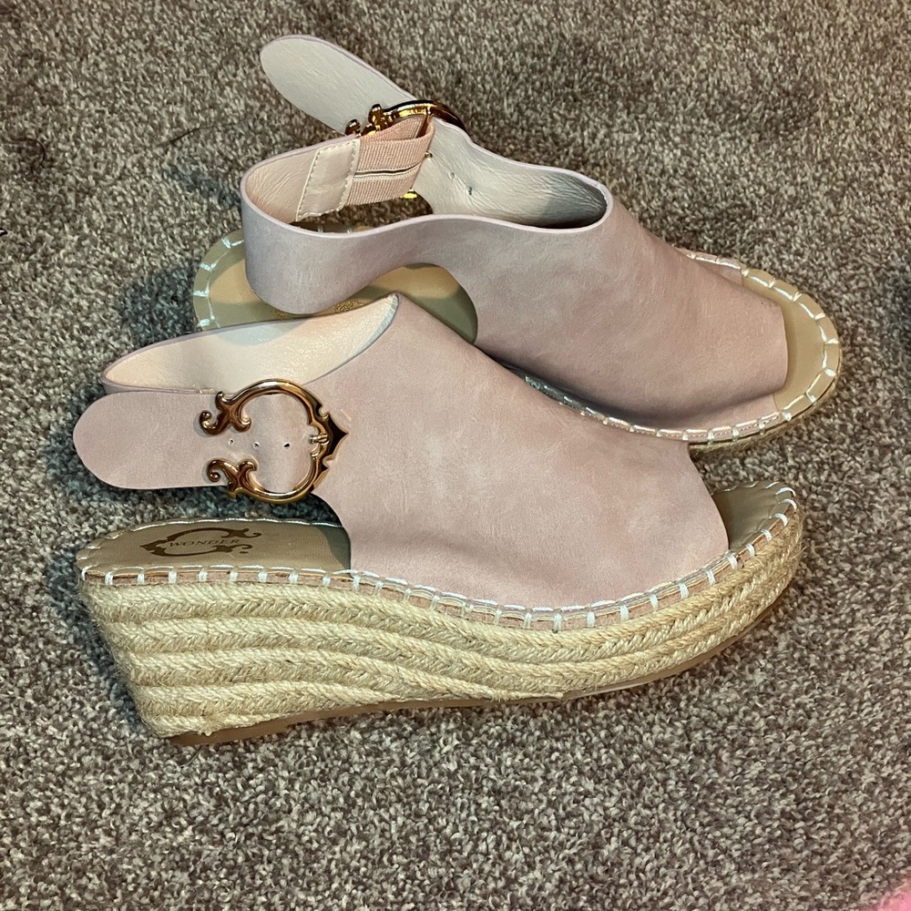 Women's Pink Wedge Sandals